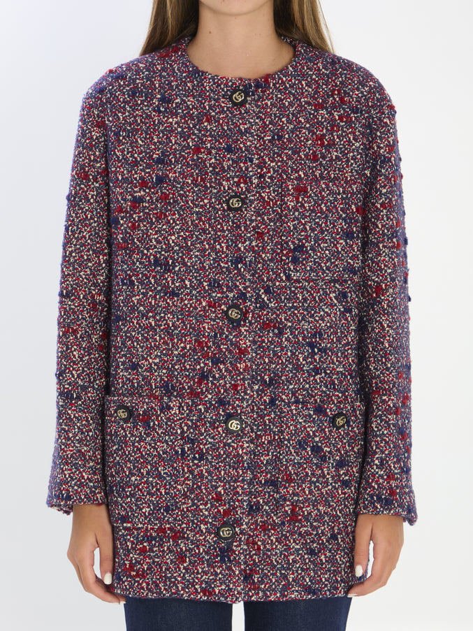 Gucci Wool Bouclé Jacket Red