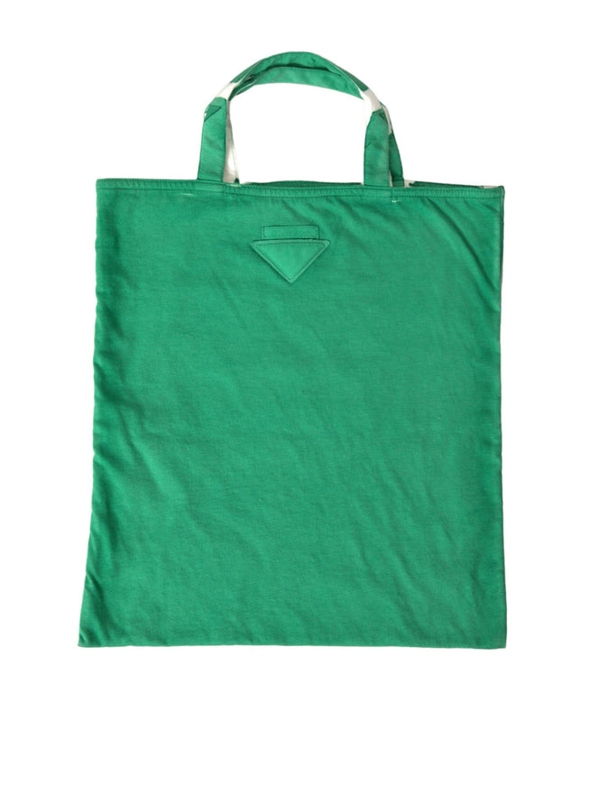 a green shopping bag on a white background