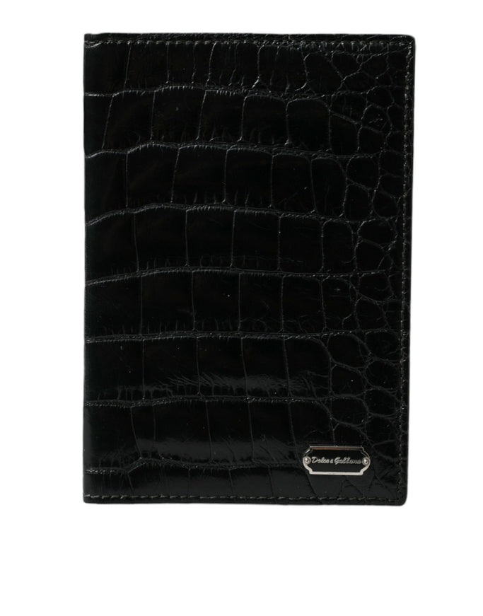 a black alligator skin leather wallet