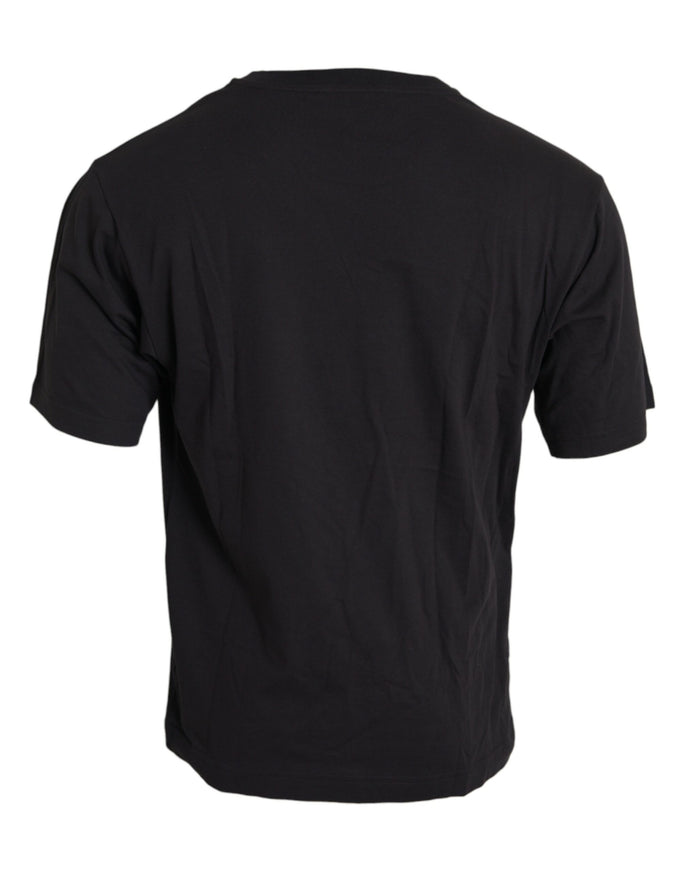 the back of a black t - shirt