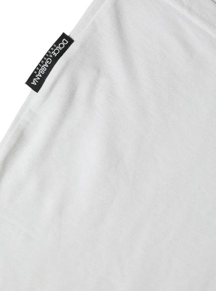 a white shirt with a black label on it