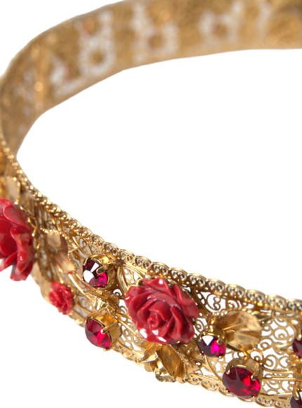 a close up of a tiara with flowers on it