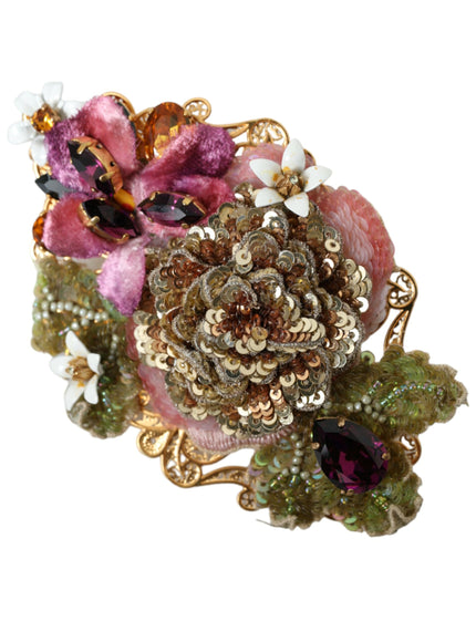 a close up of a brooch on a white background