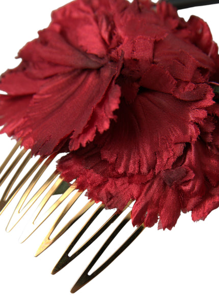 a close up of a hair comb with flowers on it