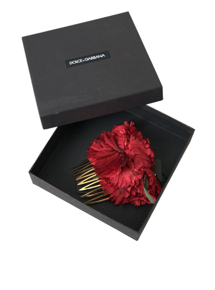 a black box with a red flower inside of it