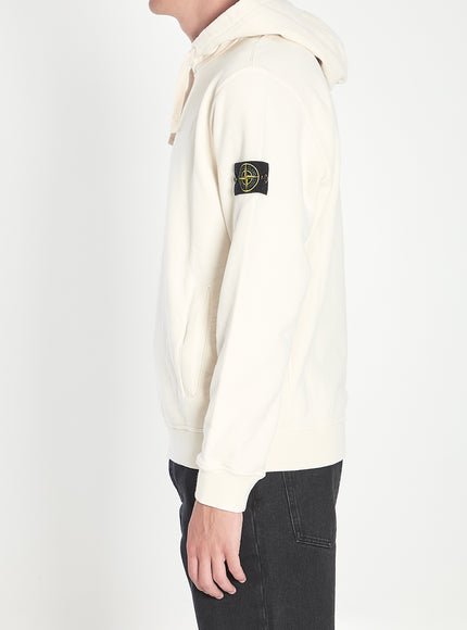 Stone Island Organic Cotton Hooded Sweatshirt