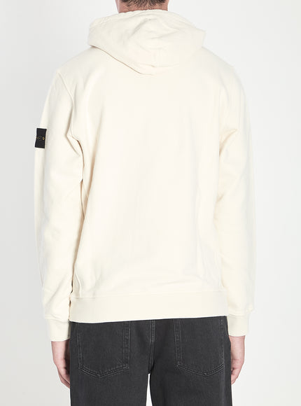 Stone Island Organic Cotton Hooded Sweatshirt
