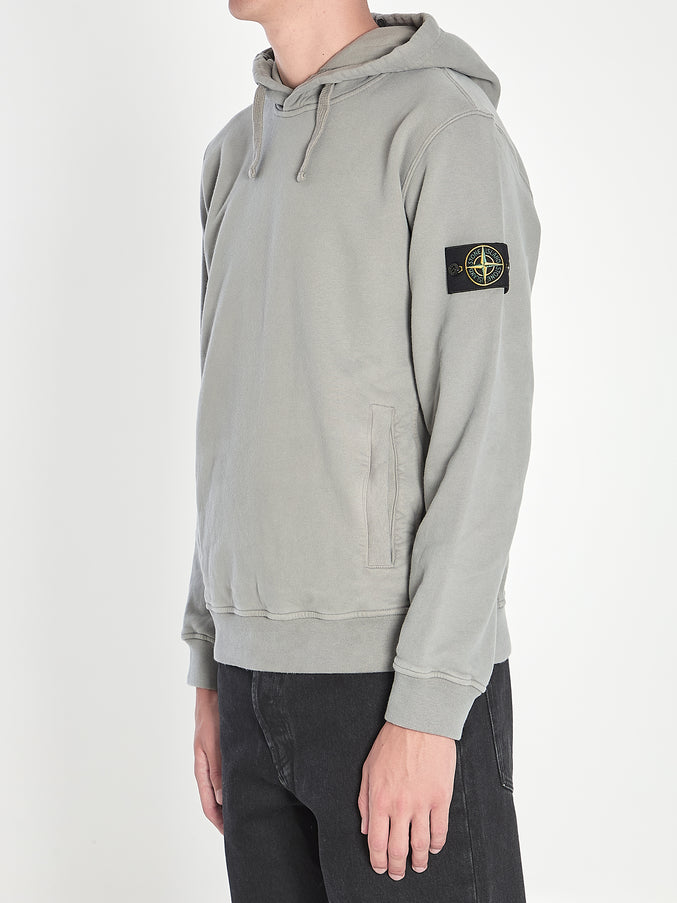 Stone Island Organic Cotton Hooded Sweatshirt