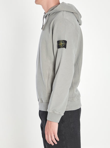 Stone Island Organic Cotton Hooded Sweatshirt