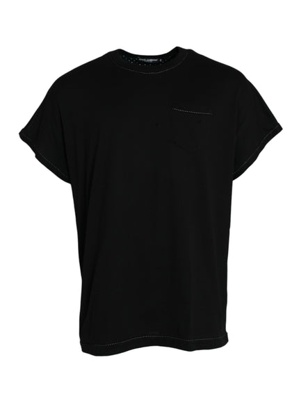 a black t - shirt with a pocket