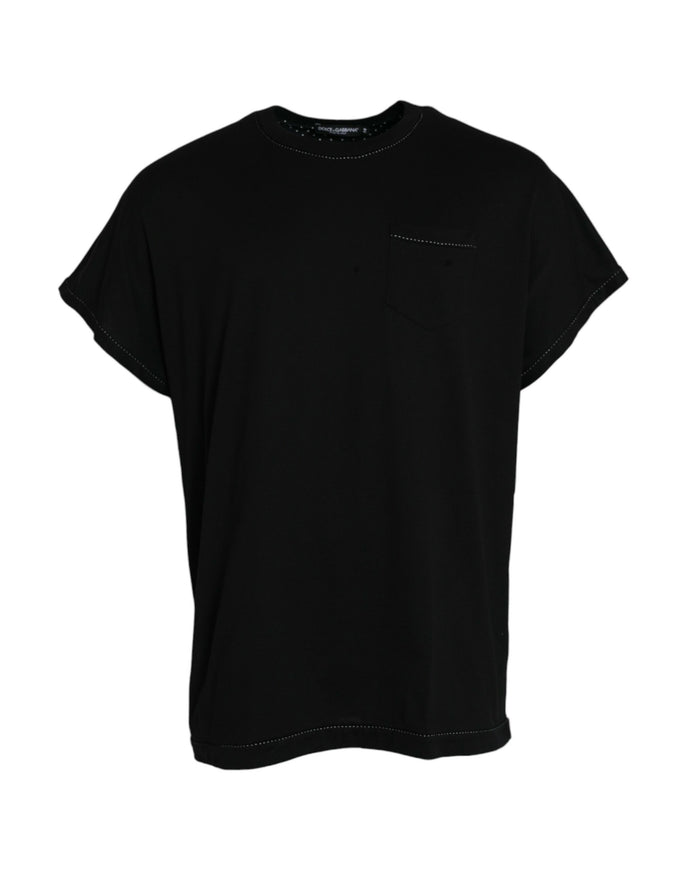 a black t - shirt with a pocket