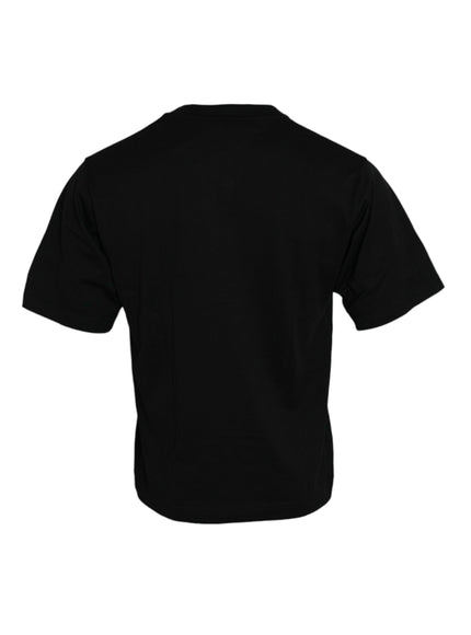 the back of a black t - shirt