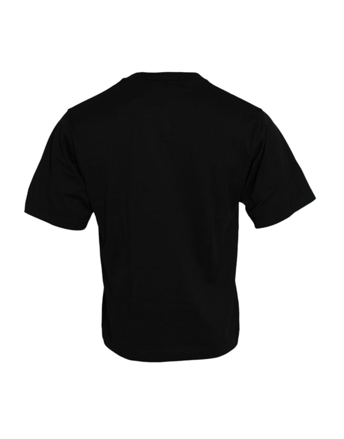 the back of a black t - shirt