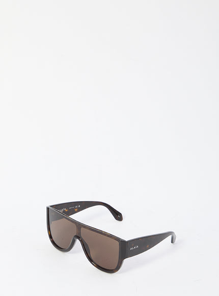 Alaia Sunglasses Havana Mask QT Brown