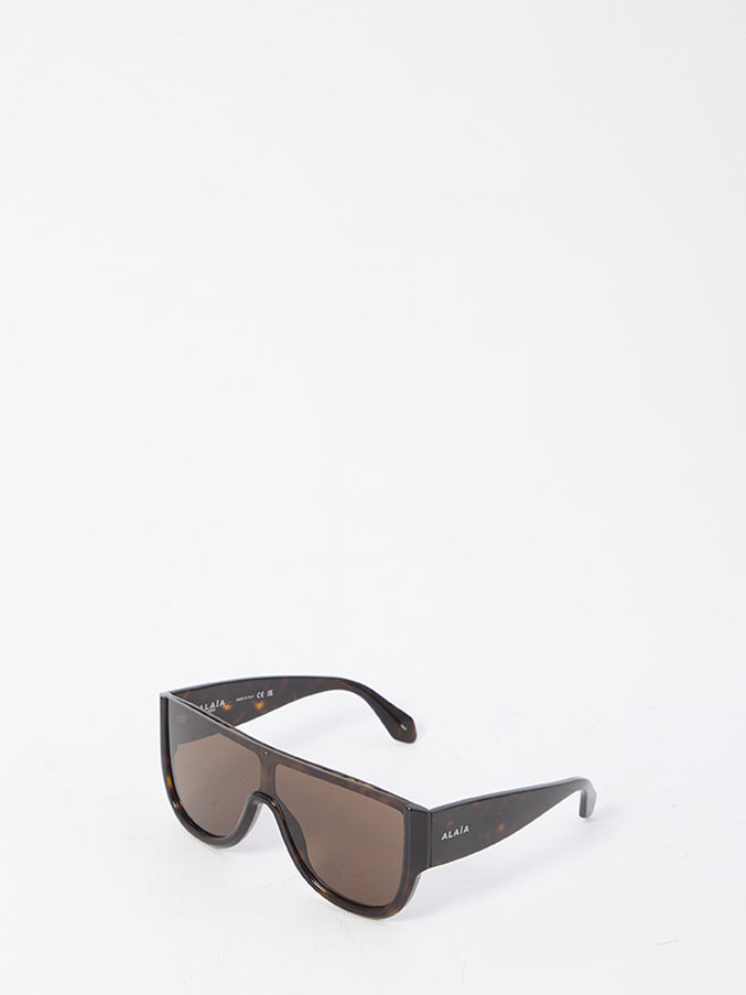 Alaia Sunglasses Havana Mask QT Brown