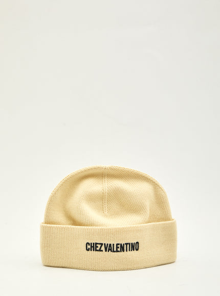 Valentino Garavani Chez Valentino Beanie QT Cream