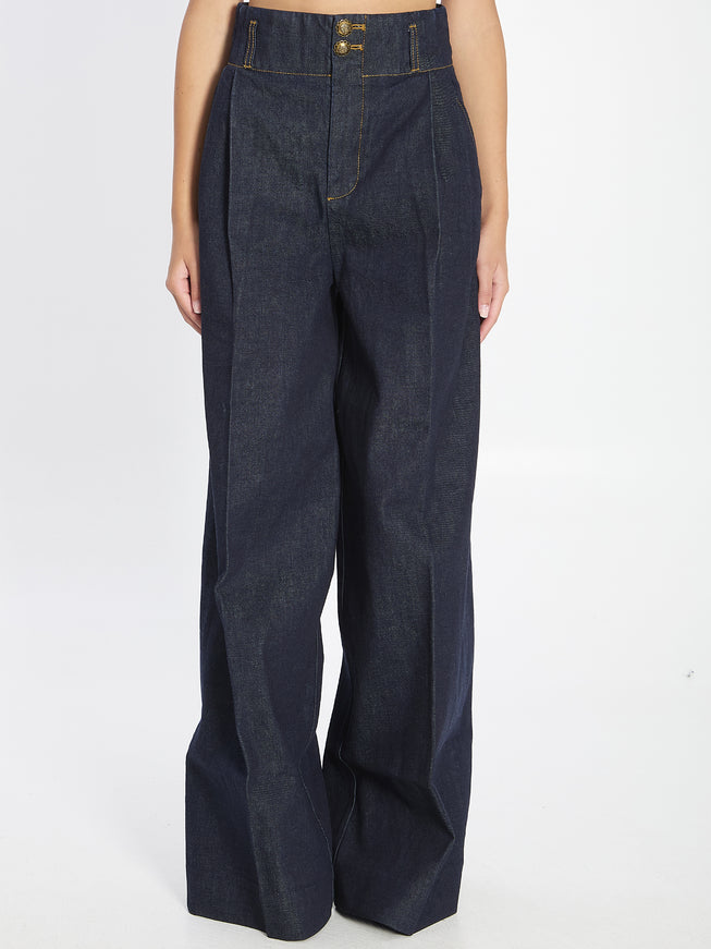 Zimmermann Hypnotic Denim Pant Blue
