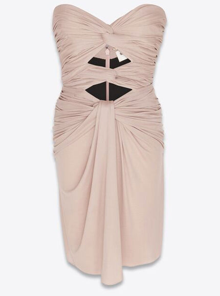 Saint Laurent Pink Cut-out Mini Dress Pink