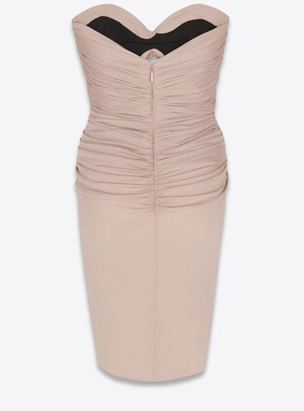 Saint Laurent Pink Cut-out Mini Dress