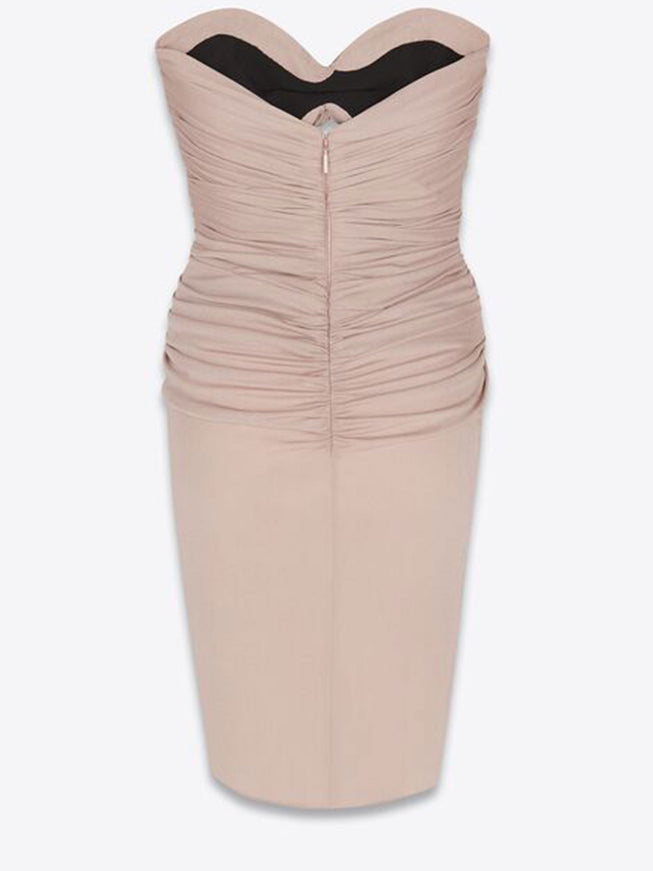 Saint Laurent Pink Cut-out Mini Dress