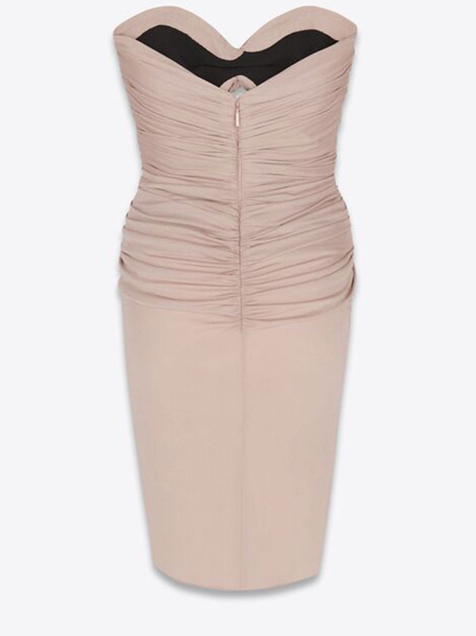 Saint Laurent Pink Cut-out Mini Dress