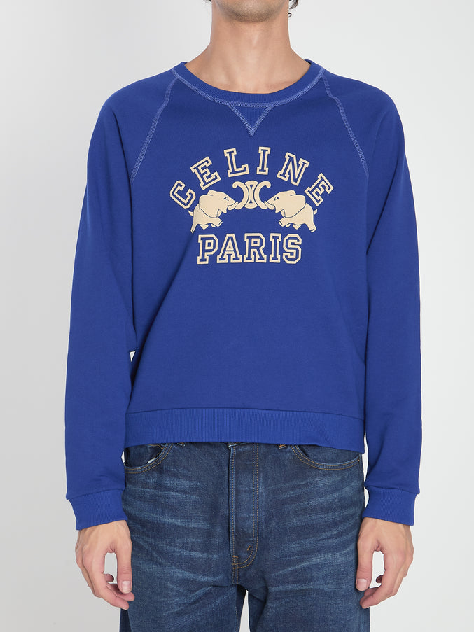 Celine Celine Paris Sweatshirt Light Blue