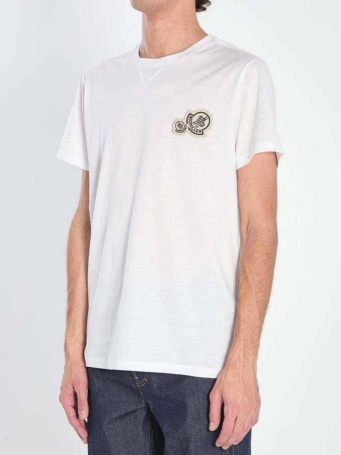 Moncler T-shirt With Double Logo Patches