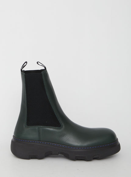 Burberry Creeper Chelsea Boots Green
