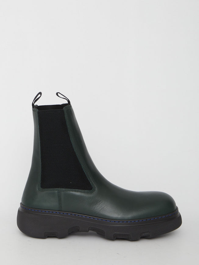 Burberry Creeper Chelsea Boots Green