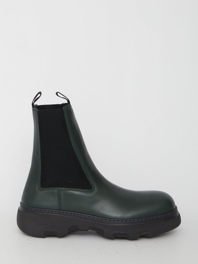 Burberry Creeper Chelsea Boots Green