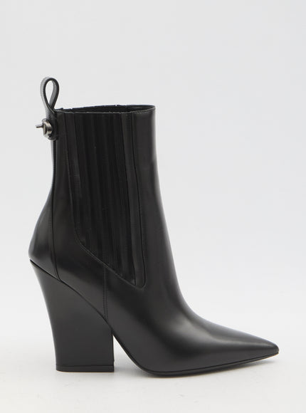 Valentino Garavani Vlogo Lockette Booties Black