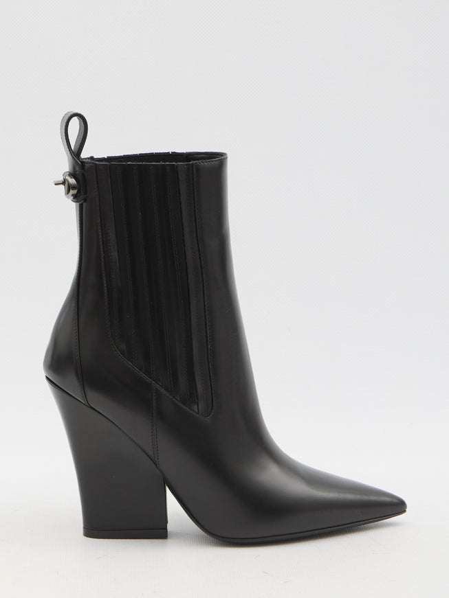 Valentino Garavani Vlogo Lockette Booties Black