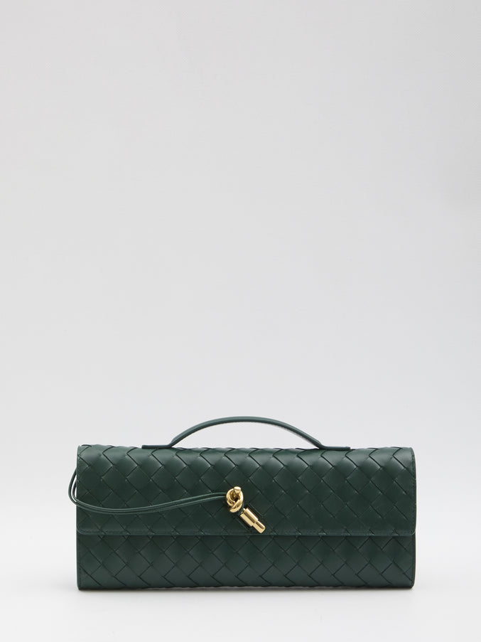 Bottega Veneta Andiamo Long Clutch QT Green