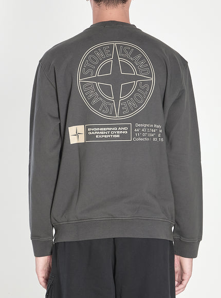 Stone Island Sweatshirt With Industrial Flow Print