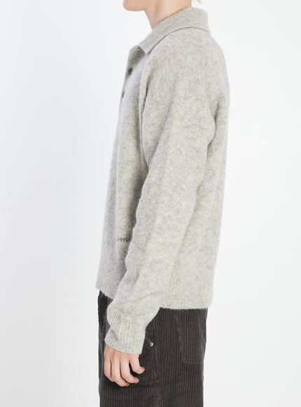 Ami Paris Polo In Alpaca And Wool