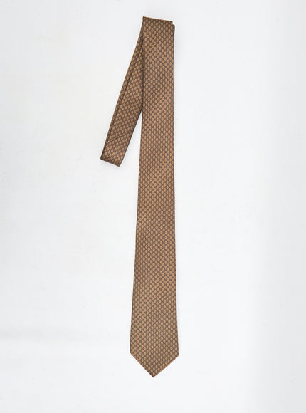 Gucci Gg Jacquard Tie QT Beige