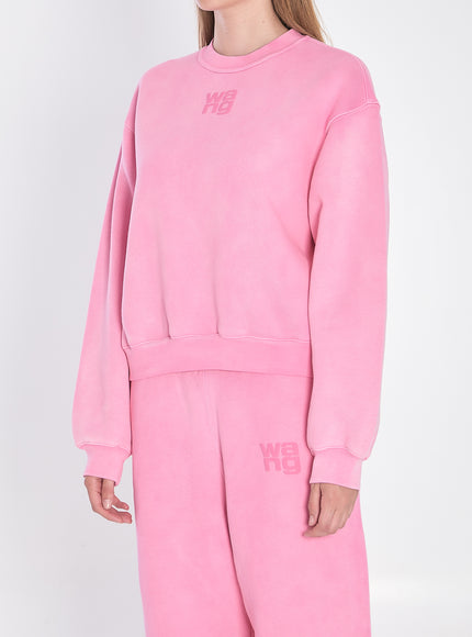 Alexander Wang Puff Print Sweatshirt In Brushed Terry