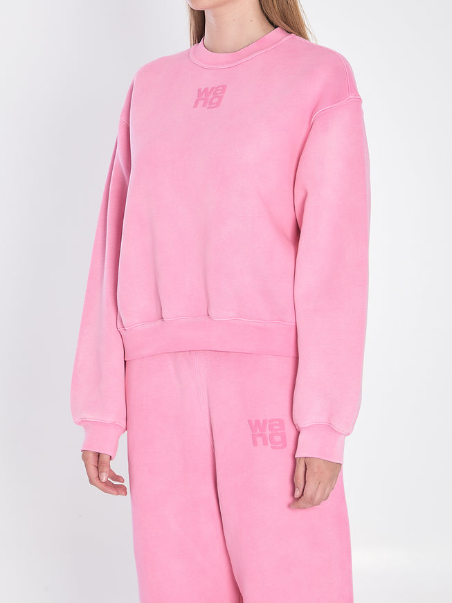 Alexander Wang Puff Print Sweatshirt In Brushed Terry
