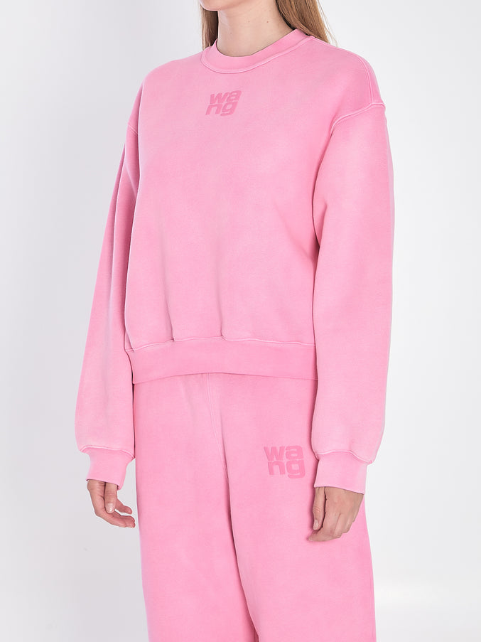 Alexander Wang Puff Print Sweatshirt In Brushed Terry
