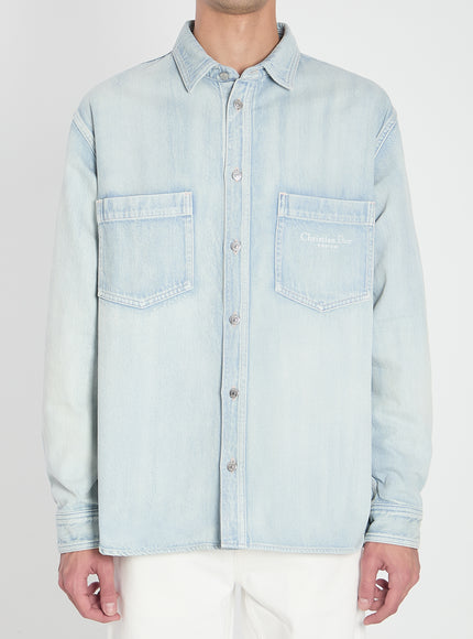 Dior Homme Christian Dior Couture Shirt Blue