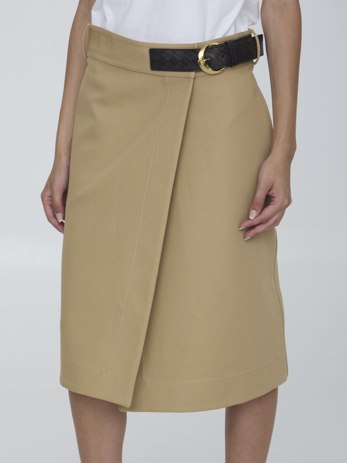 Bottega Veneta Wrap Midi Skirt