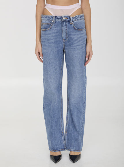 Alexander Wang Pre-styled Underwear Jeans Blue