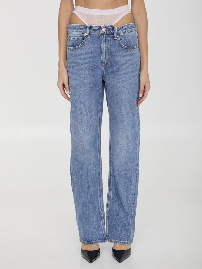 Alexander Wang Pre-styled Underwear Jeans Blue