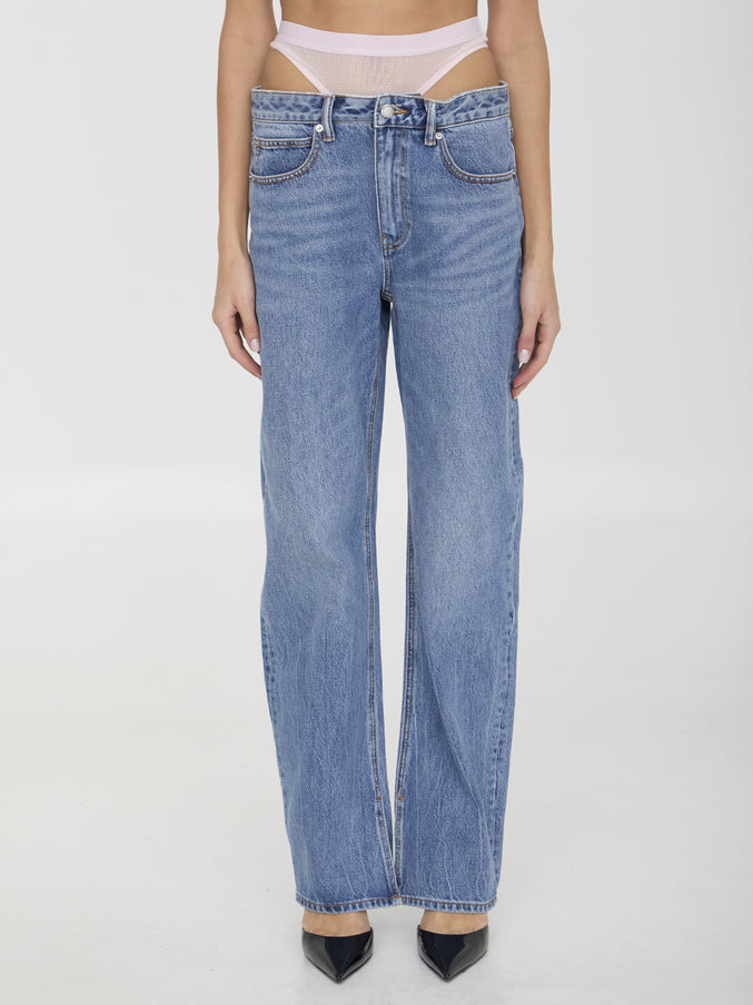 Alexander Wang Pre-styled Underwear Jeans Blue