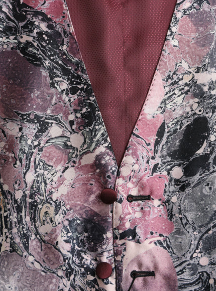 a close up of a suit with a red tie