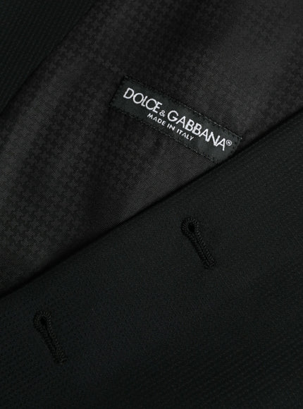 a close up of the label on a black jacket