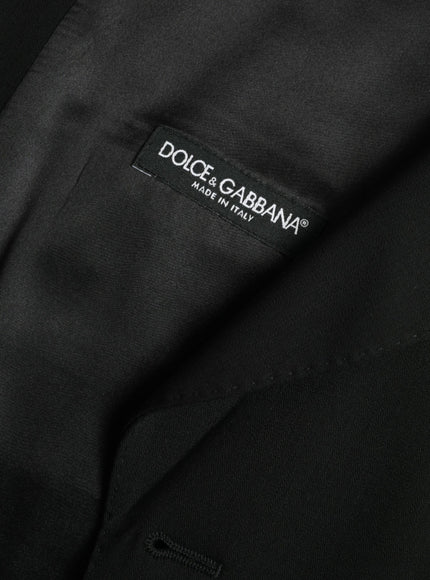 Dolce & Gabbana Black Wool Waistcoat Dress Formal Vest