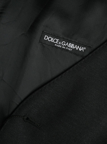 Dolce & Gabbana Black Wool Waistcoat Dress Formal Vest