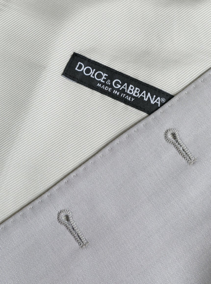 Dolce & Gabbana Light Gray Wool Formal Dress Waistcoat Vest