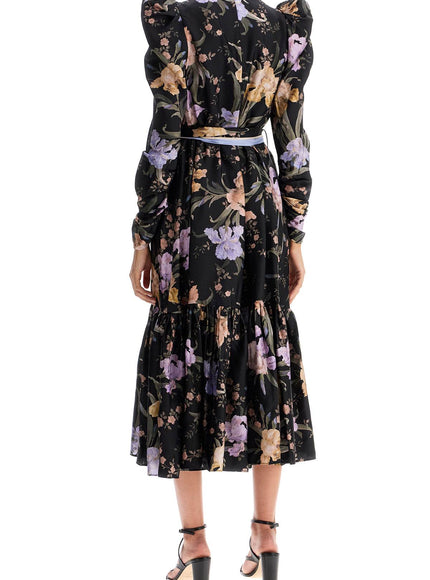 Zimmermann eden midi dress with floral print